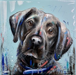 Tall, Dark and Handsome IV by Samantha Ellis - Original Painting on Box Canvas sized 30x30 inches. Available from Whitewall Galleries